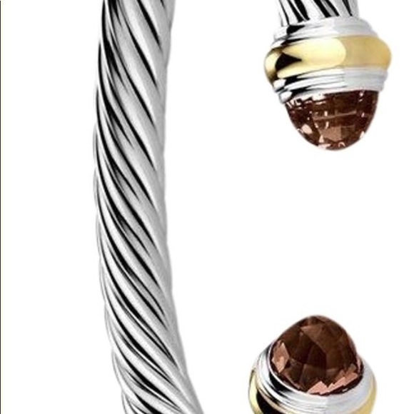 David YURMAN  Classic Smokey quartz cuff bracelet. - Picture 2 of 8